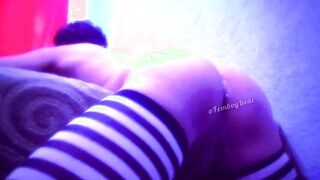 Femboy Arched Over Taking Jizz Inwards his Culo