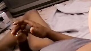 Lusty inexperienced sits on raw HUMUNGOUS DARK-HUED MAN SAUSAGE and rides like a pro