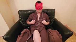Japanese / Continiuous Dry Orgasm with Only Puffies Jerking and Moaning Crazily/ jol / solo mal