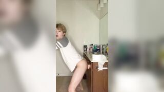 Super-Hot teenager stud screws himself with faux man sausage