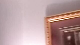 Kinky amateur wrings out the jizm out of his swollen ball nut sack