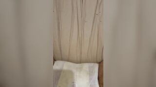 Piss in diaper before spunk