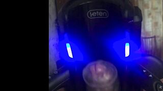 A boy spunks for the very first time from an automatic masturbator