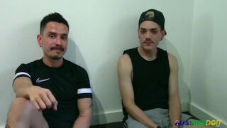 Bottom Aussie Beckett Slips Guy Dick Inside Mateo Man Rod-Squashing Bootie