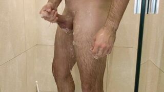 STRIAGHT BOY WASHES PIERCED BONE IN THE DOUCHE