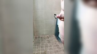 Plump fellow sounding masturbation