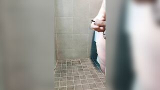 Plump fellow sounding masturbation