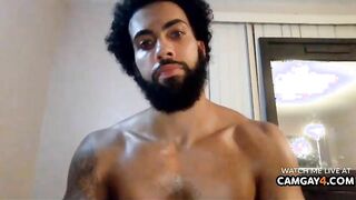 Bearded fellow Showcasing His big ten-Pounder