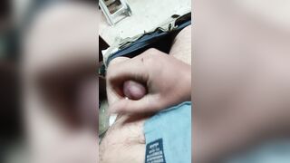 Dad is emptying at work