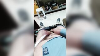 Dad is emptying at work