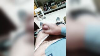 Dad is emptying at work