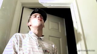 Skater Drac Working On His Boner To Dry Out