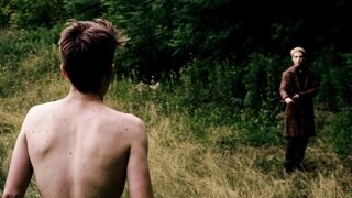 Summer Walk. School mates engaged recreation outdoors. Have Fun rackets and shuttlecock