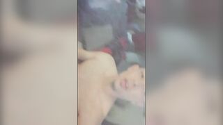 Latinos smashing wet in moms kitchen