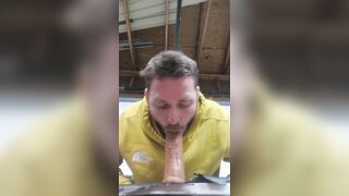 Riding hefty faux cock on my bday