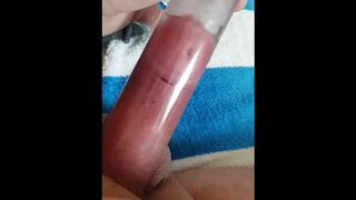 Fuckpole pumping part 1 of 2 (smallish, medium, mushroom head cillinder)