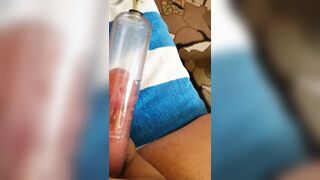 Fuckpole pumping part 1 of 2 (smallish, medium, mushroom head cillinder)