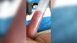 Fuckpole pumping part 1 of 2 (smallish, medium, mushroom head cillinder)