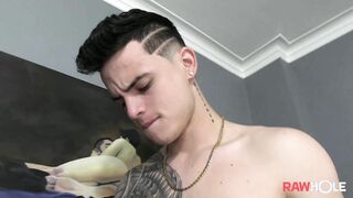 RAWHOLE Tattooed Erin Viel And Stroke Blows Each Other Hard-On