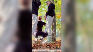 Threeway of Sizzling Youngsters Faggots Grind Tormentor Scally Youngster drill fellatio oral job gargle stinky socks