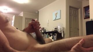 Side sight with super-cute cum ropes fap