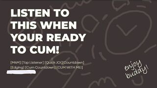 Hasty Jerk Off Instructions audio: JISM WITH ME!