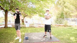 Homies getting off in the pool