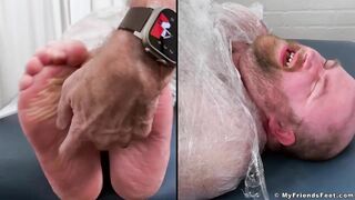 MyFriendsFeet: Tommy Bearhama gets mummified and sniggers with soles kittles