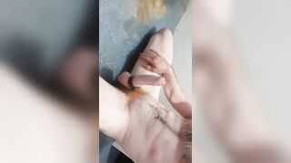 Teenies very first time using man rod ring haha i dont know if i put it on right x