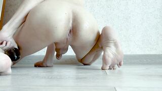 adorable lad ruin his arse with a gigantic culo butt-plug