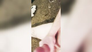 HETERO STUD GOBBLES OWN JIZZ