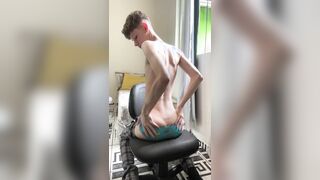 Twunk displaying his assets in his lil speedo