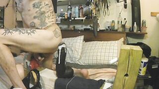 Fabulous Dude displays off his Super-Hot Greedy Slot taking BB Fuck Stick & then XL Bad dragon while strokin gigantic bone