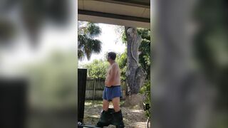 Eclipse wanking outside (orgy magic)