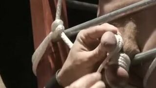 BoundMucleJocks: Tormentor Franco Dax wraps Chet Walkers sack of babymakers until it nearly squirt