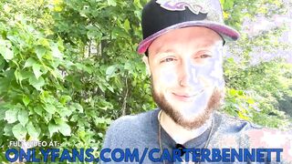 Runner Jizzing On Hike