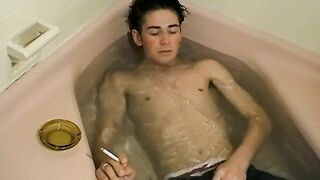 BoysSmoking: Soddening moist Shane Allen strokes his rock-hard jizz-shotgun while smoking
