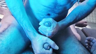 2 UNCIRCUMCISED COCKS KNOCKING COCKS AND SPUNKING TOGETHER