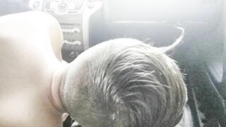Stroking off members in the camper after school on the side of the road spunking amply