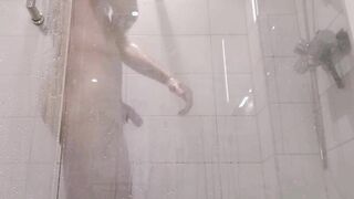 Bathroom and fake penis joy with Norwegian teenager