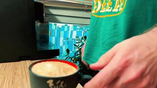 Cumpuccino. I jack off and jizm in coffee and then my mate gulps it while frolicking flick games
