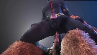 Unshaved Femboy x Monster Hard-On THREE DIMENSIONAL
