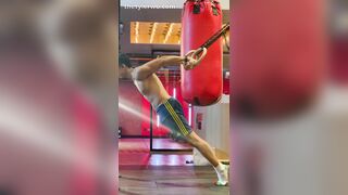 At the gym, frolicking with my uncircumcised, Chinese foreskin under the douche after a perspiring work out.