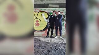 Scally homosexual men masturbate outdoor and homemade scally penetrate