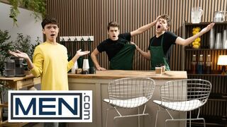 GUYS - Sam Ledger Wants A Coffee But Concludes Up Taking Joey Mills's Spunk-Pump In His Gullet