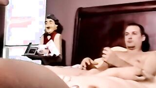 Joe and dangled Dave have bi-racial hard-on gargling soiree