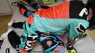 unpacking fox helmet, googles jism, sucky-sucky