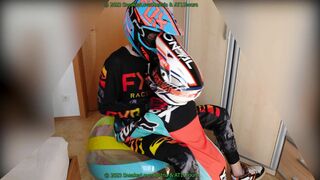 banging my boyfriend on a ball, pecker the syringe