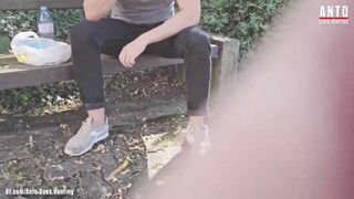 Random hetero married Stud at the park accepts my offer and tries his first queer inhale-job at his lunch