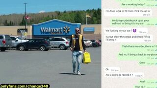 WALMART WORKER gets picked up AFTER WORK and Spunked in me